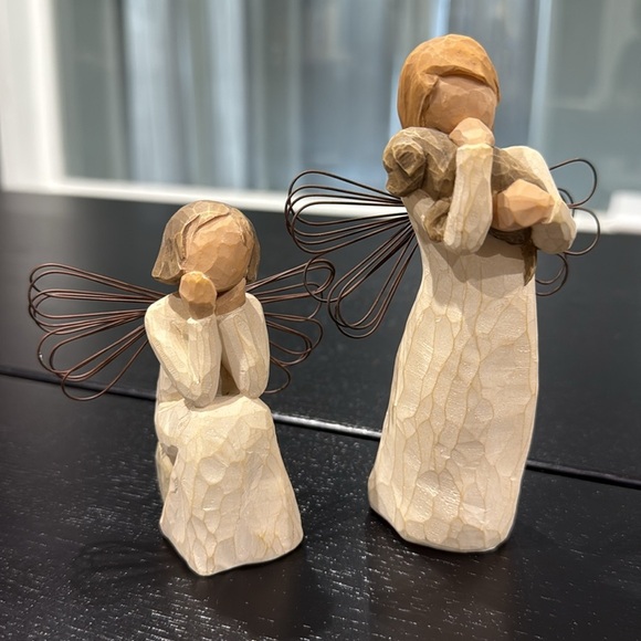 Willow Tree by Susan Lordi Angel of Caring & Angel of Friendship Statue Figurine - Picture 1 of 9